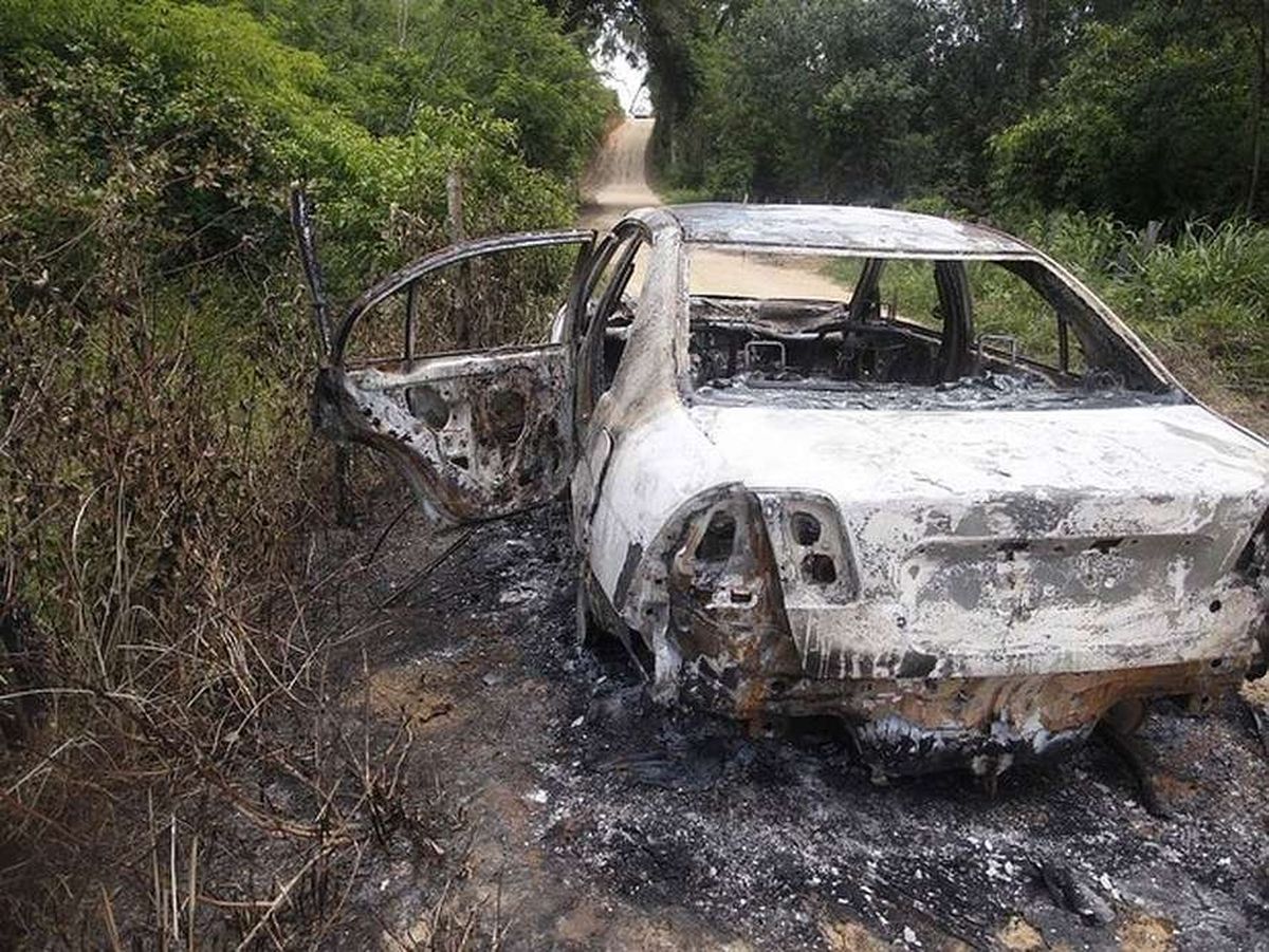 El automóvil de la popular cantante carioca en el que fue asesinada y calcinadas por los sujetos que se encuentran actualmente en prisión