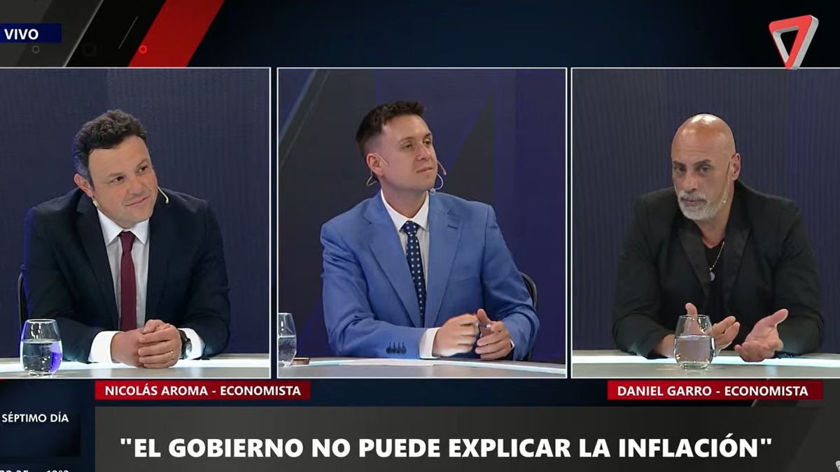 Los economistas Nicolás Aroma y Daniel Garro se enfrentaron en Séptimo Día en un ardiente debate por la gestión de Javier Milei. Los economistas Nicolás Aroma y Daniel Garro se enfrentaron en Séptimo Día en un ardiente debate por la gestión de Javier Milei.