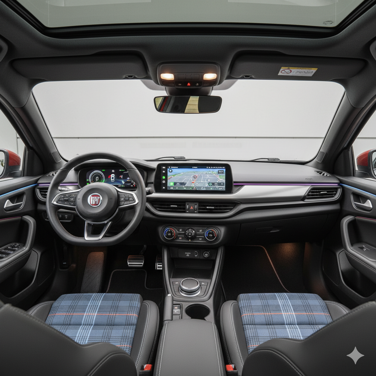 Este sería el interior del Fiat Super Europa 2025. Este sería el interior del Fiat Super Europa 2025.
