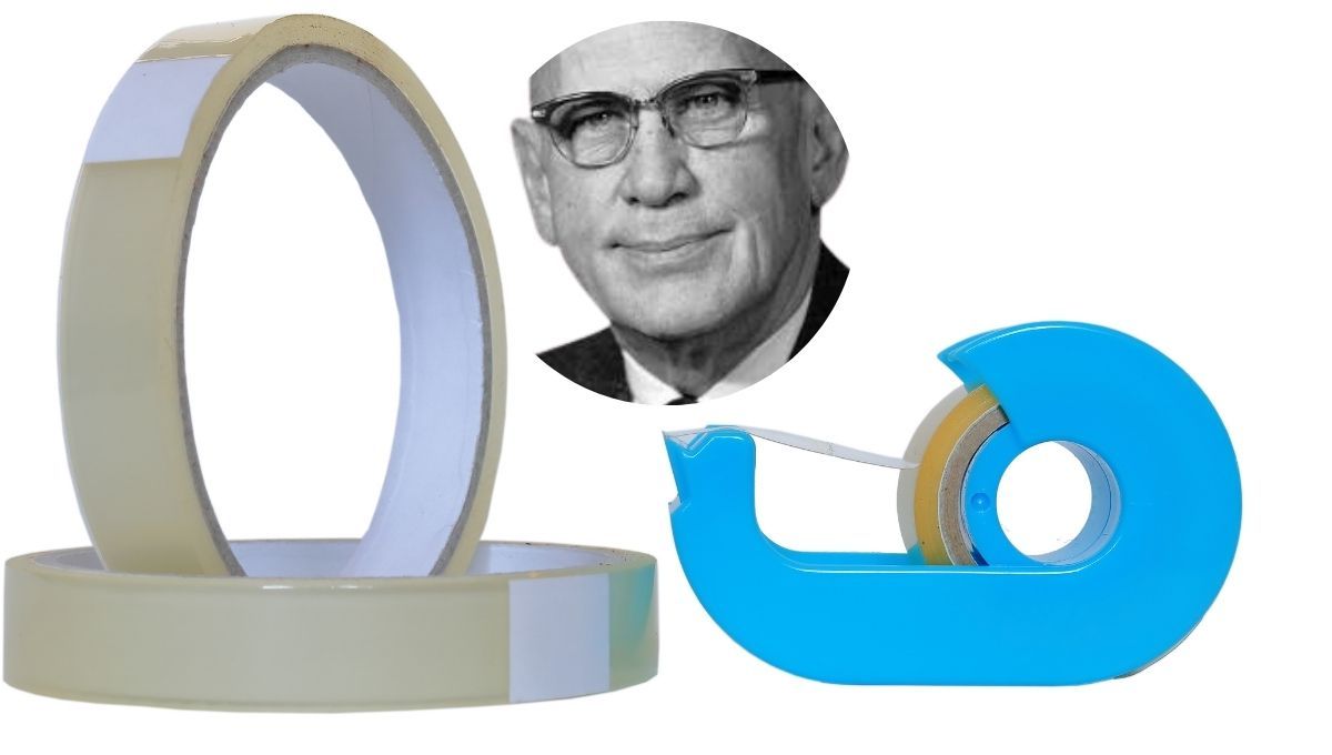 Dick Drew patentó la cinta adhesiva, conocida como cinta "scotch", en Estados Unidos. Dick Drew patentó la cinta adhesiva, conocida como cinta "scotch", en Estados Unidos.