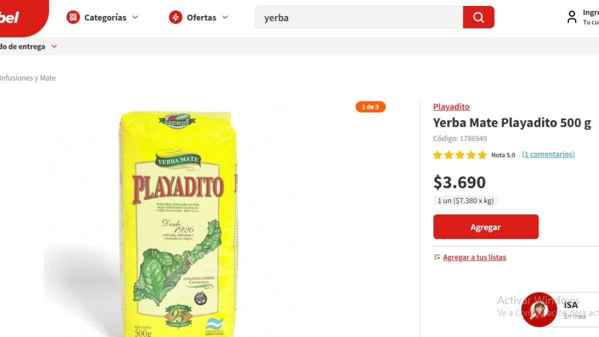 El precio (en pesos chilenos) de la yerba en Chile. El precio (en pesos chilenos) de la yerba en Chile.