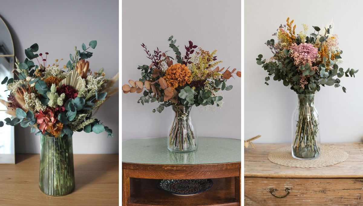 Reciclaje de flores secas. Reciclaje de flores secas. 