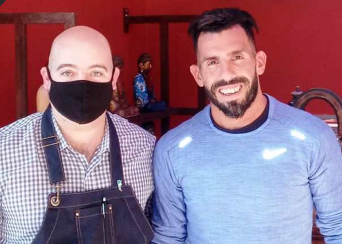 Carlos Tevez disfrutó de las bondades turísticas de Mendoza.