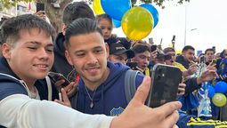 Boca siempre es recibido por miles de hinchas en Mendoza.
