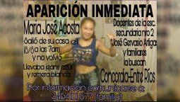 En Concordia buscan a María José que tiene 13 años y faltó a la escuela