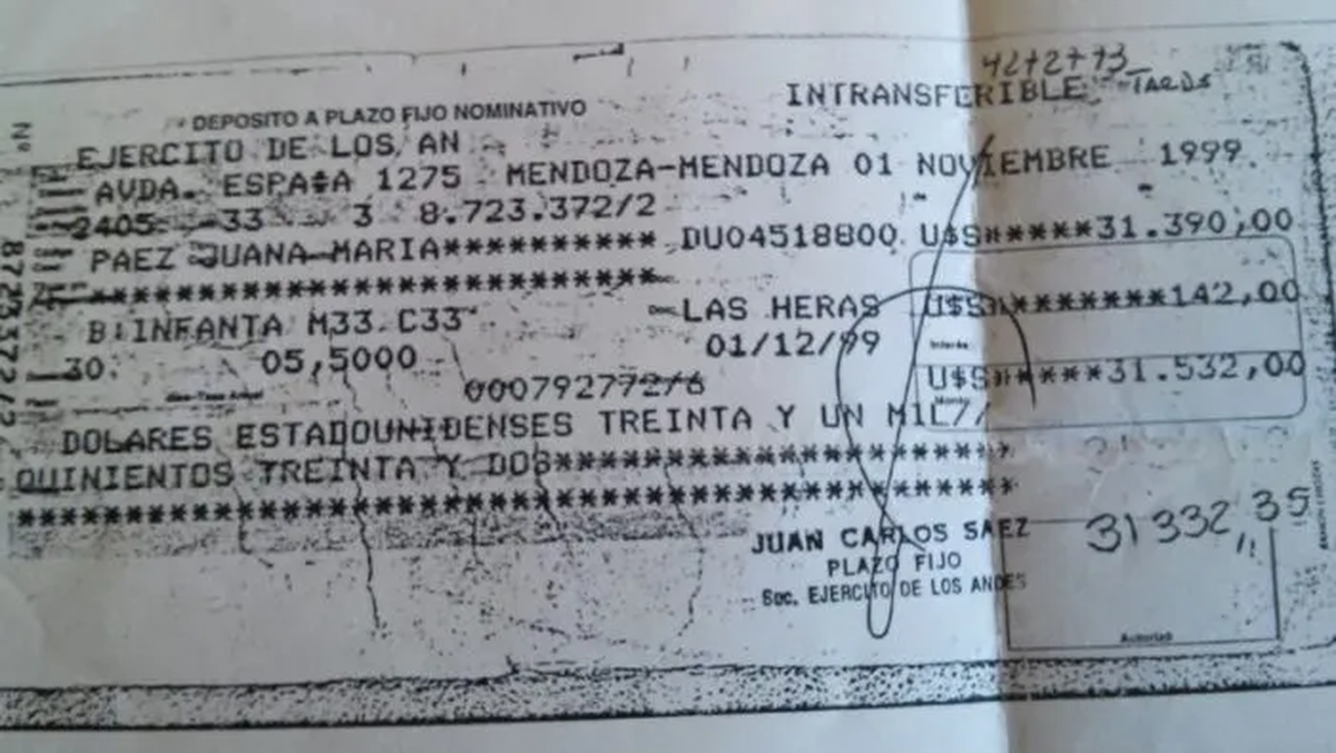 El depósito en dólares de la enfermera Páez quedó para los herederos. El depósito en dólares de la enfermera Páez quedó para los herederos.