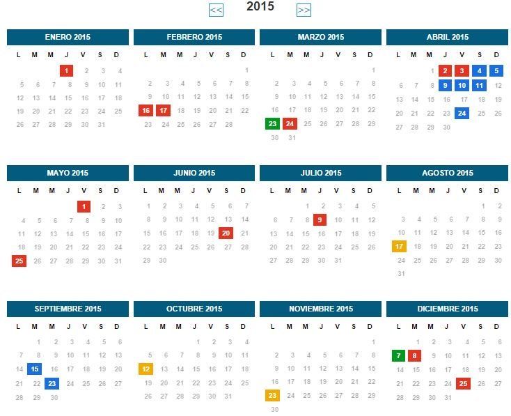 Conocé cómo será el cronograma de feriados para el 2015
