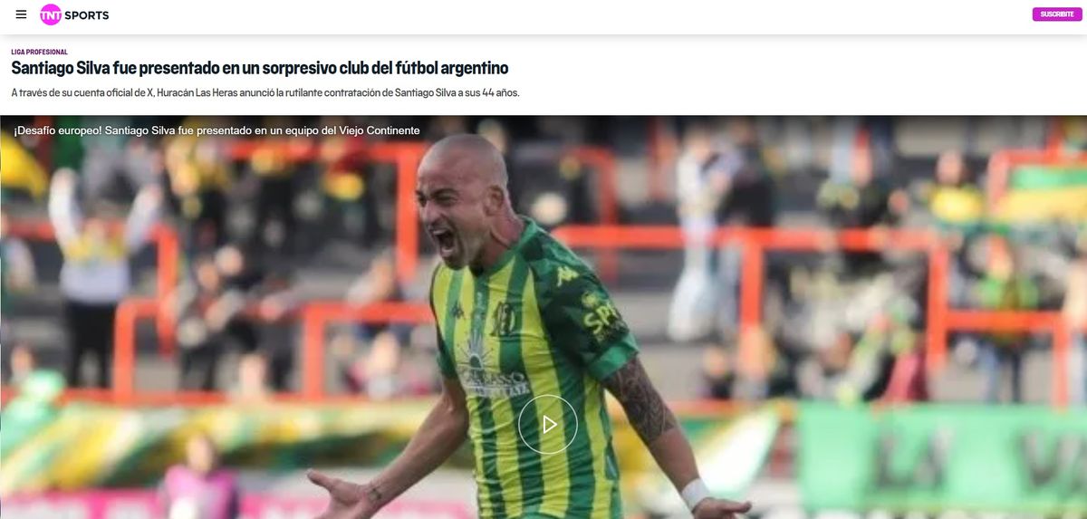 TNT publicó la fake news sobre Santiago Silva. TNT publicó la fake news sobre Santiago Silva.