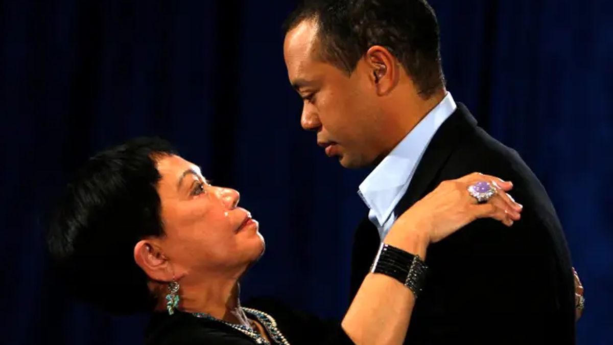 Tiger Woods y su madre.