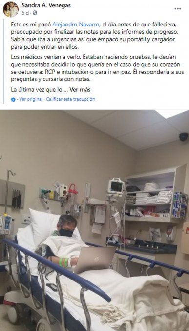 La historia del profesor que murió en el hispital corrigiendo las evaluaciones de los alumnos