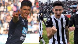 Matías Quiroga, de Independiente Rivadavia, y Santiago Solari, de Gimnasia y Esgrima.