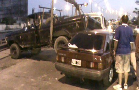 Un accidente de tránsito en Costanera dejó un herido y caos vehicular a la altura de Minuzzi