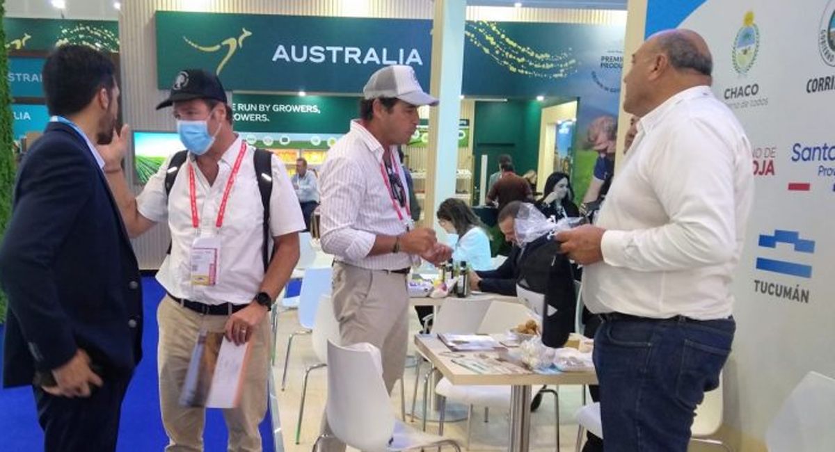 Empresas mendocinas mostraron sus productos en la feria de alimentos la más grande de Medio Oriente