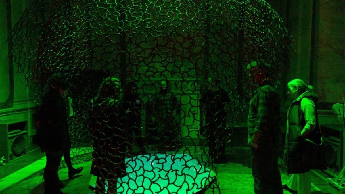 Una pieza del artista Simón Ibáñez Durán, expuesta en la muestra Biodiversa del Museo Botánico de Córdoba, invita a los visitantes a adentrarse en una escultura inmersiva que representa una semilla (Imagen: Biodiversa) Una pieza del artista Simón Ibáñez Durán, expuesta en la muestra Biodiversa del Museo Botánico de Córdoba, invita a los visitantes a adentrarse en una escultura inmersiva que representa una semilla (Imagen: Biodiversa)