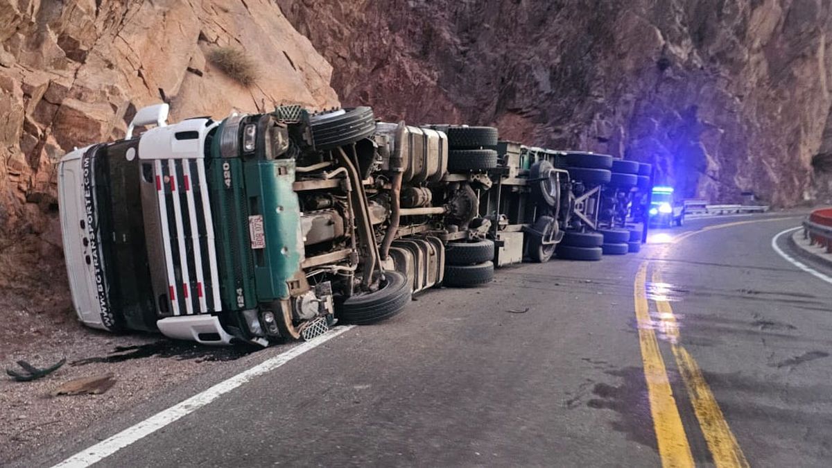 El accidente ocurrió en sentido hacia Chile y el camionero resultó ileso. Foto: Gentileza.
