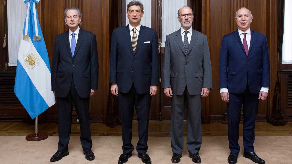 Horacio Rosatti, Carlos Rosenkrantz, Juan Carlos Maqueda y Ricardo Lorenzetti, miembros de la Corte Suprema de Justicia de la Nación. Horacio Rosatti, Carlos Rosenkrantz, Juan Carlos Maqueda y Ricardo Lorenzetti, miembros de la Corte Suprema de Justicia de la Nación. 