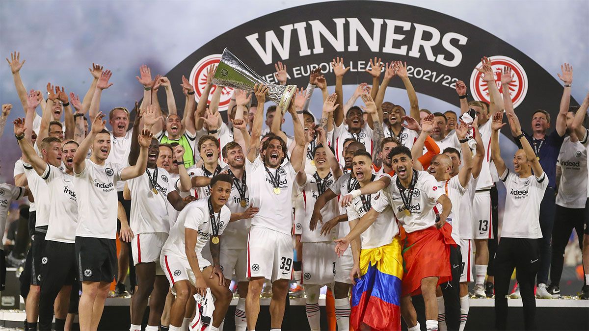 Rafael Santos Borré fue campeón de la Europa League con el Frankfurt.