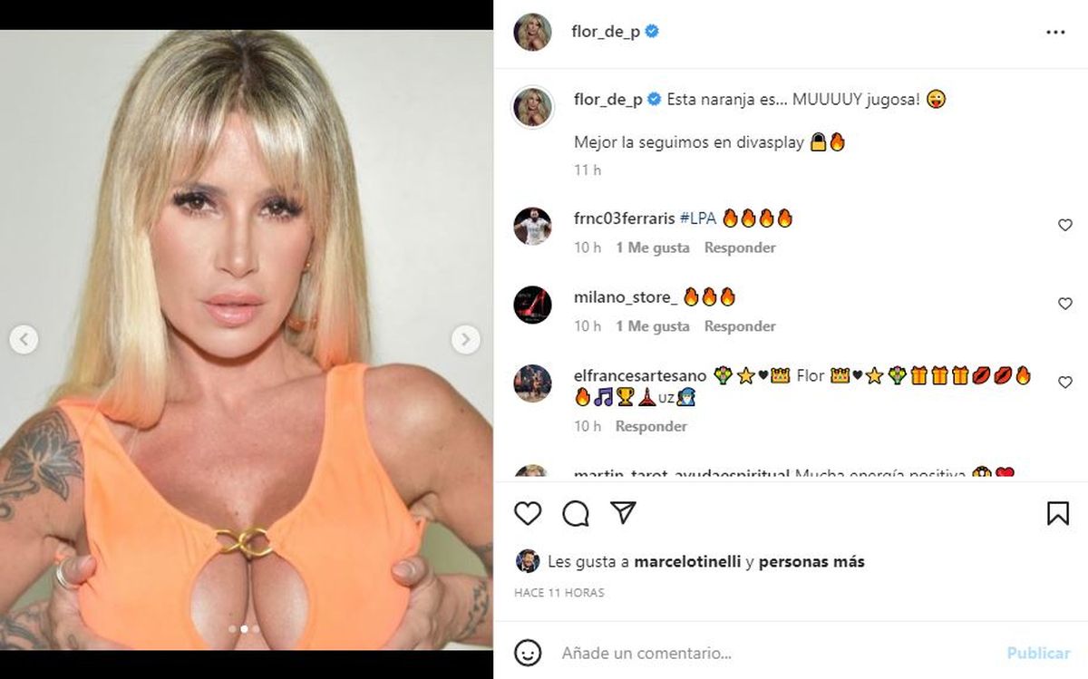 Flor Peña fue por todo en su cuenta de Instagram.