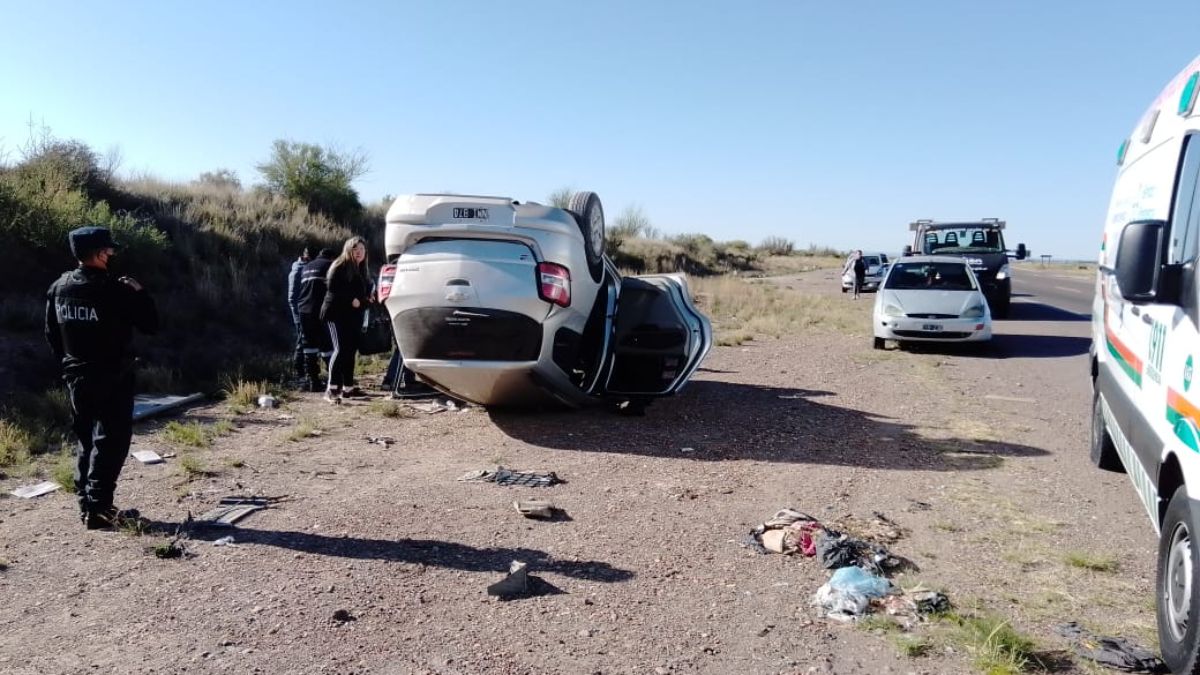 Una mujer volcó sobre la Ruta 40 a la altura de Ugarteche