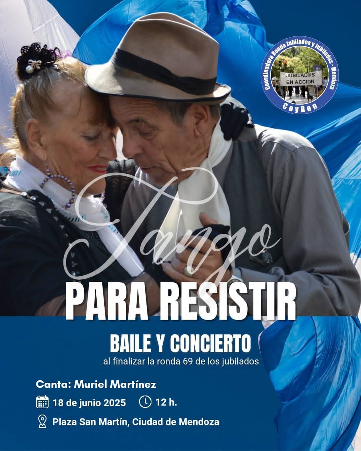 El anuncio de la marcha de jubilados de este miércoles, publicado por la coordinadora que convoca a movilizarse. Se incluye sobre el final la actuación de Muriel Contreras. El anuncio de la marcha de jubilados de este miércoles, publicado por la coordinadora que convoca a movilizarse. Se incluye sobre el final la actuación de Muriel Contreras.