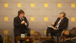 Javier Milei expuso ante inversores en el Economic Club de Nueva York en el cierre de su gira por Estados Unidos.