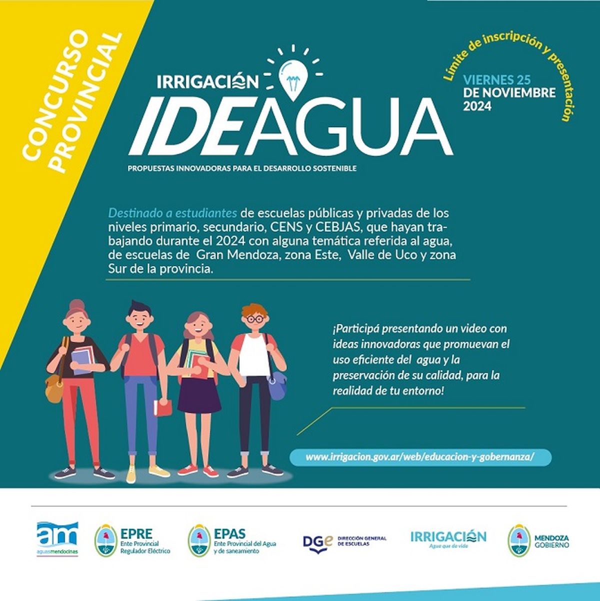 Se lanzó el concurso provincial IDEAGUA 2024. Se lanzó el concurso provincial IDEAGUA 2024.