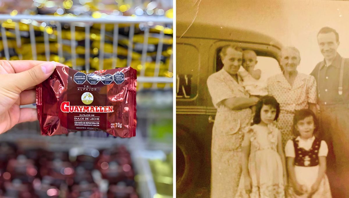 El alfajor Guaymallén es el líder indiscutido. En la imagen se ve el fundador de la empresa, junto a su familia en 1953 con uno de los primeros camiones de reparto de Guaymallen. El alfajor Guaymallén es el líder indiscutido. En la imagen se ve el fundador de la empresa, junto a su familia en 1953 con uno de los primeros camiones de reparto de Guaymallen. 