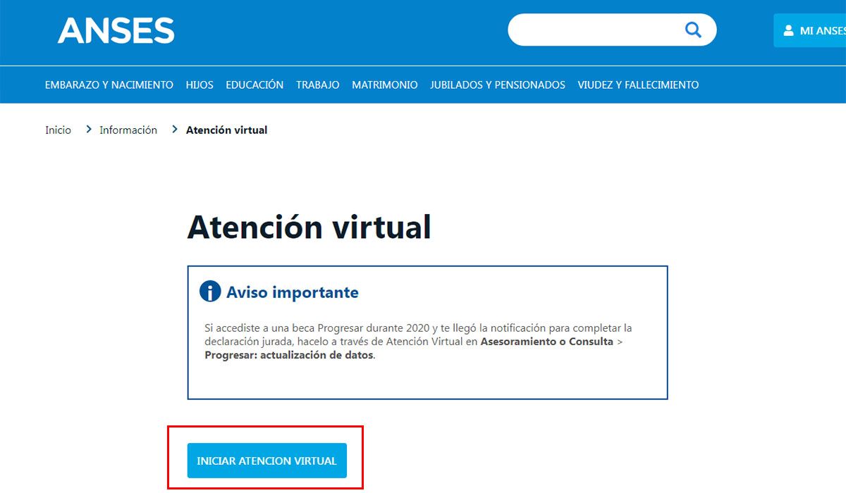 En Atención Virtual se puede ampliar la consulta o formalizar un reclamo