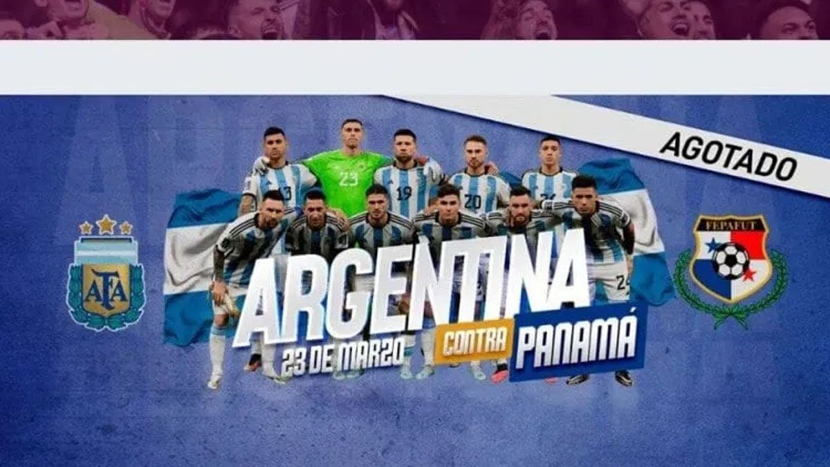 Se agotaron las entradas para el partido entre la Selección argentina y Panamá.