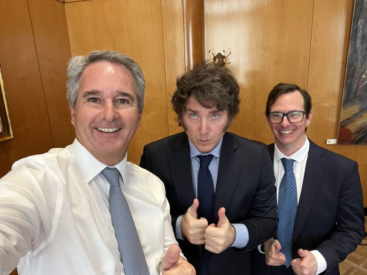 Pablo Quirno, Javier Milei y Carlos Guberman. Pablo Quirno, Javier Milei y Carlos Guberman.