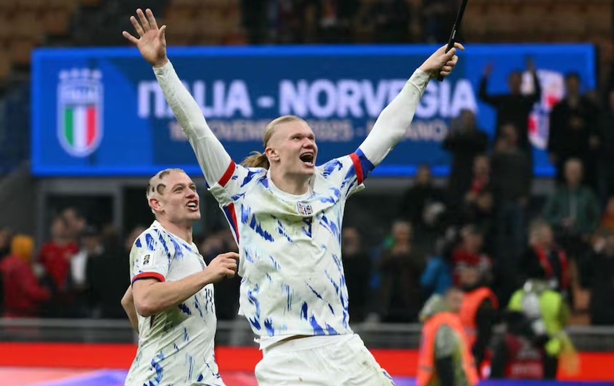 La Selección de Noruega goleó a Italia, se clasificó y la mandó al Repechaje del Mundial
