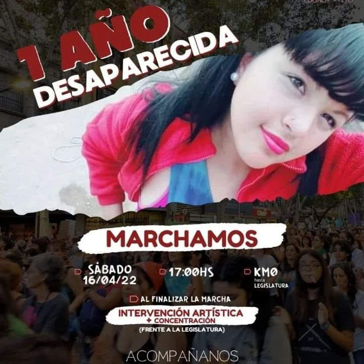 A un año de su desaparición, la familia de Abigail Carniel continúa el reclamo de Justicia.