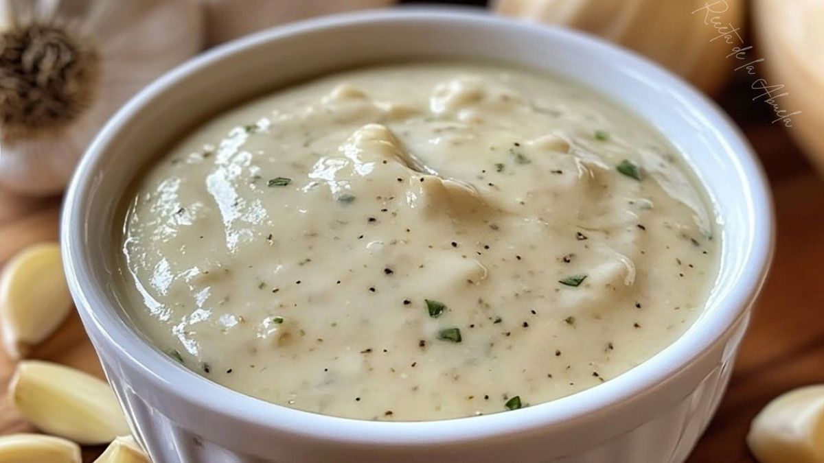 Nada más rico que preparar esta deliciosa receta de salsa de ajo casera. Foto: gentileza Receta del día.