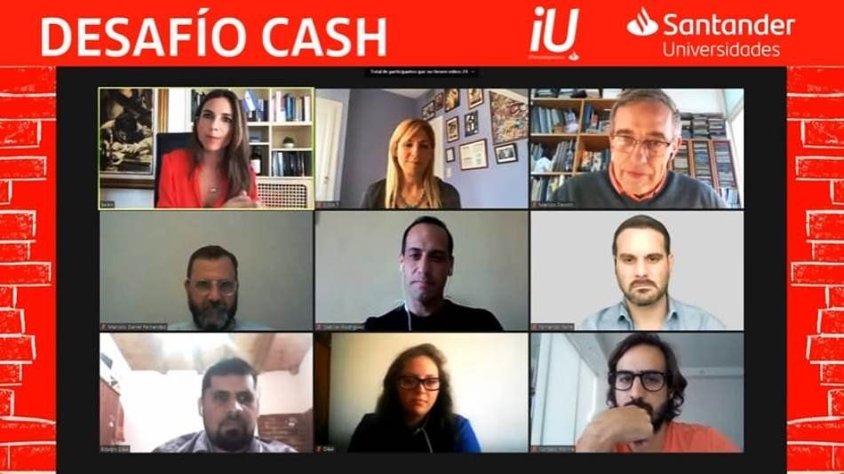 El día de la exposición de la propuesta del vuelto virtual de los estudiantes mendocinos ante los gerentes bancarios