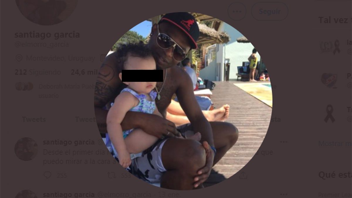 El Morro García junto a su pequeña hija en la foto de su avatar de Twitter.