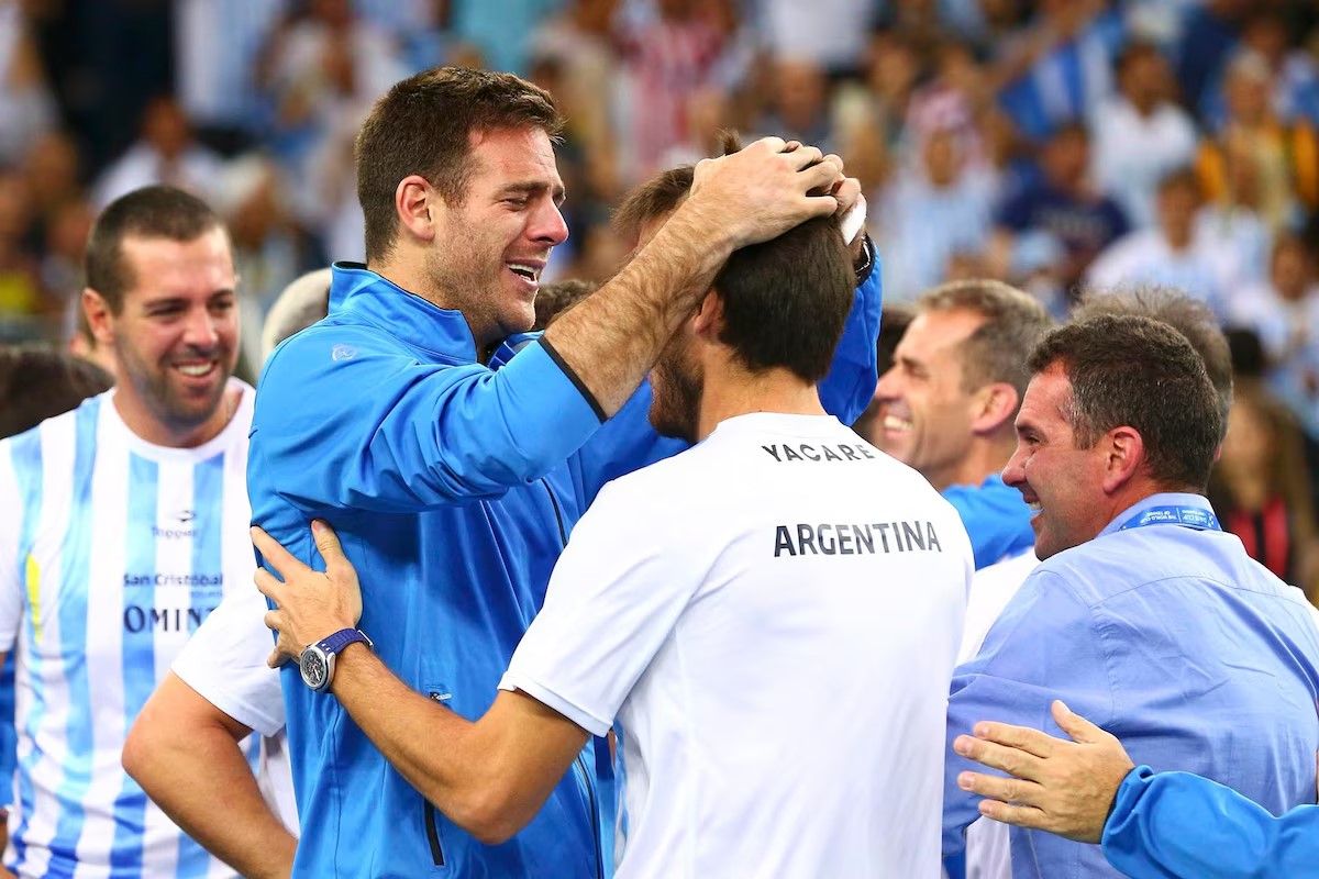 Juan Martín Del Potro emocionado el día de la final, celebrando junto a Leonardo Mayer. Juan Martín Del Potro emocionado el día de la final, celebrando junto a Leonardo Mayer.