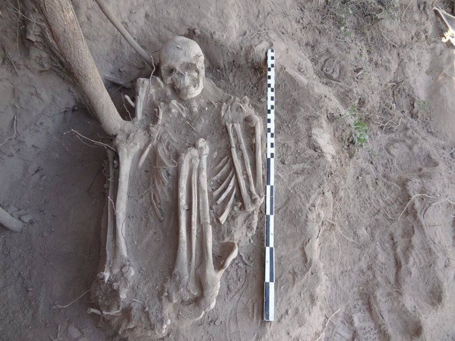 Hallaron un esqueleto humano de 1.300 años de antigüedad en Catamarca