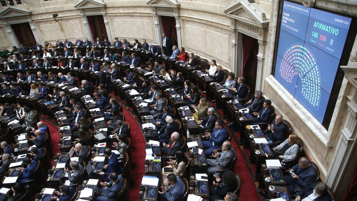 Este lunes por la mañana se inició el tratamiento de la Ley Bases en la Cámara de Diputados.