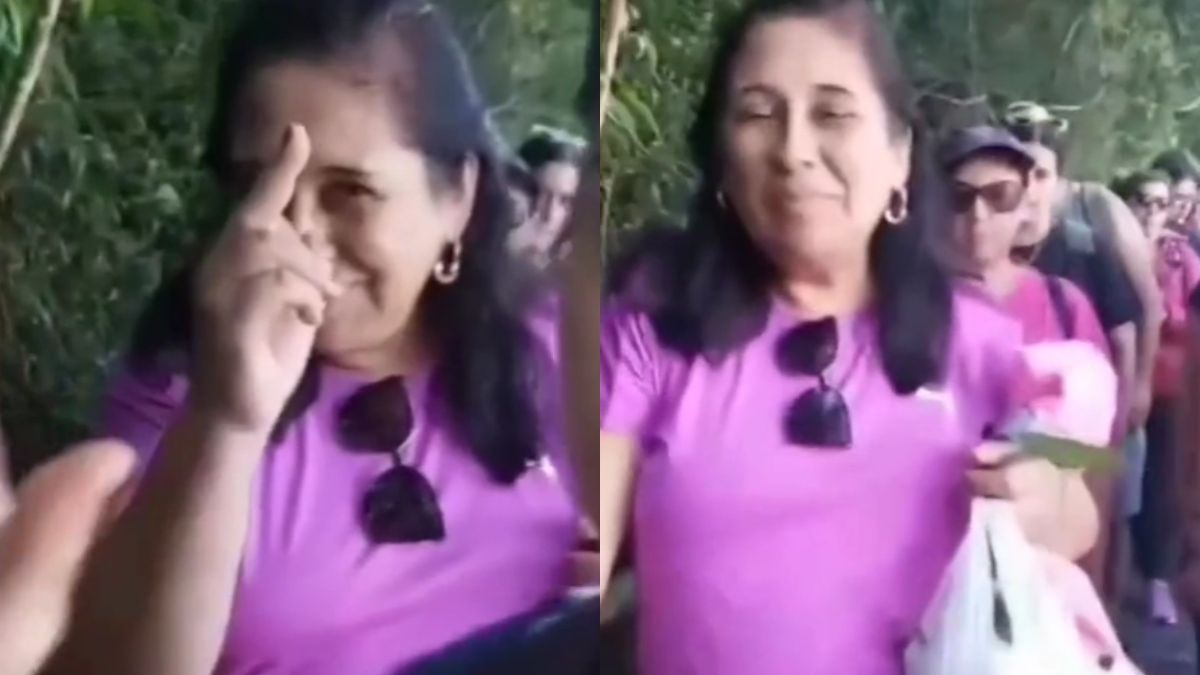Escracharon en Tiktok a una mujer que causó daños en el Parque Nacional Iguazú