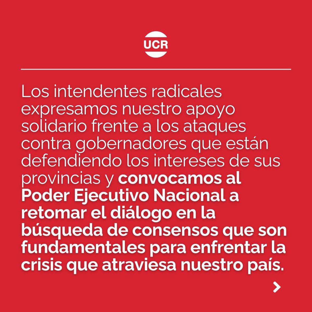 El comunicado de los intendentes radicales en las redes. El comunicado de los intendentes radicales en las redes.