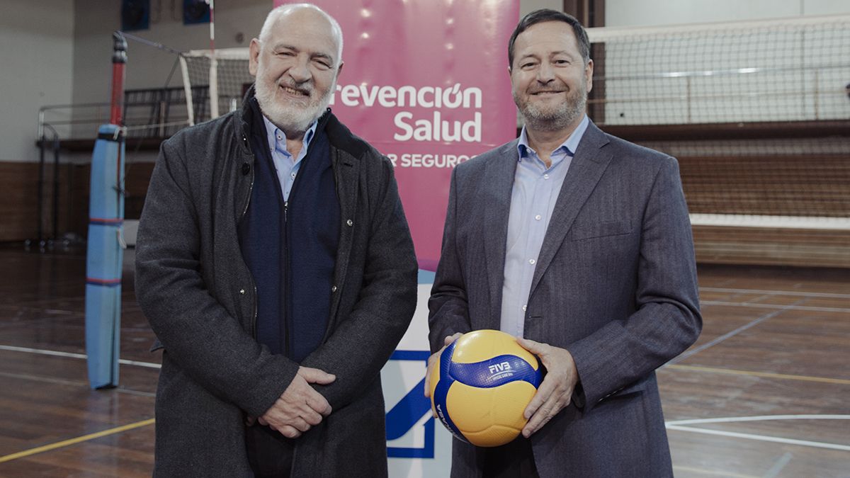 El Presidente de la Federación, Juan Sardo y Carlos Hoffmann, Gerente General de Prevención Salud.