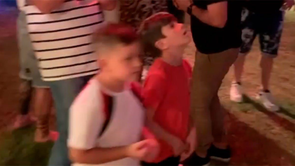 Thiago Messi y una imperdible reacción al ver a Papá Noel