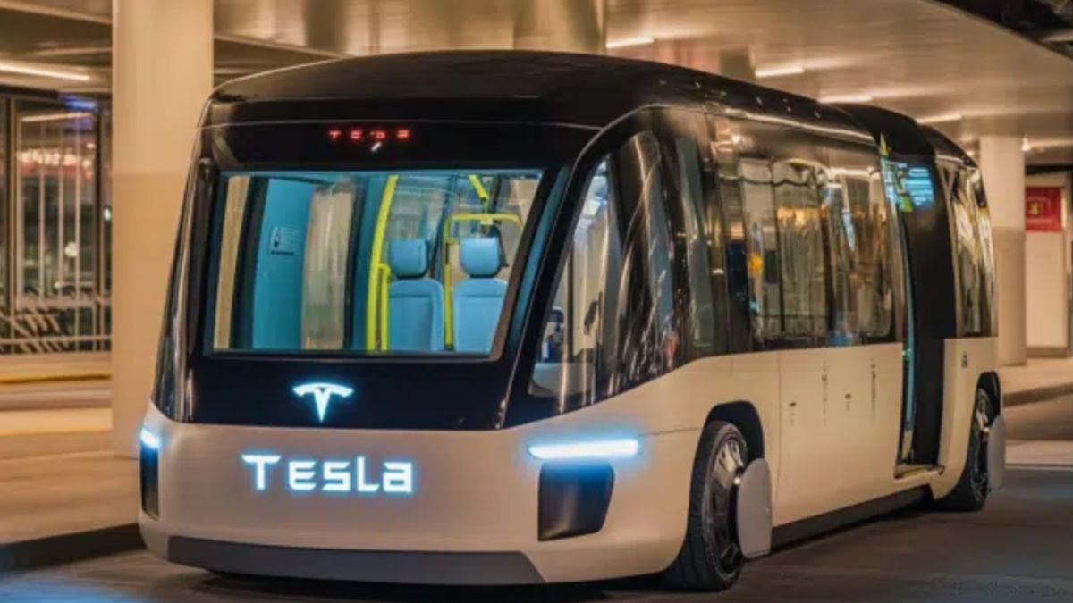 El autobús de Tesla tiene un estilo muy particular en su interior como futurista en el exterior El autobús de Tesla tiene un estilo muy particular en su interior como futurista en el exterior
