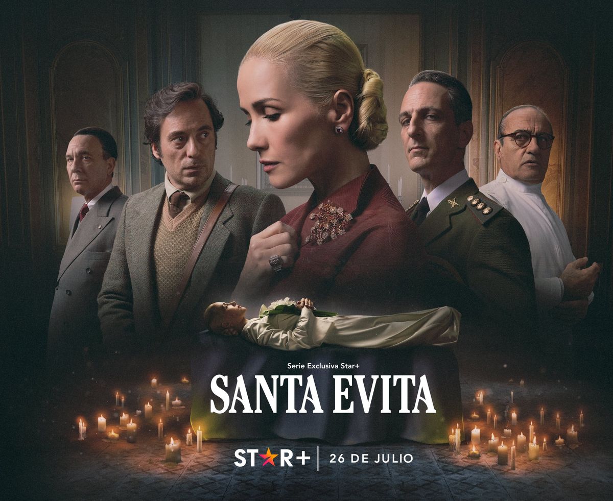 Serie sensación. Santa Evita bate récords de audiencia en la plataforma Star+.