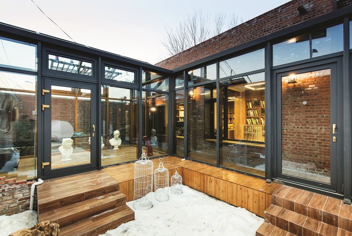 Una vista de parte del exterior de una casa energéticamente eficiente en el distrito de Daxing, Beijing. HE ZHIHAN / PARA CHINA DAILY.