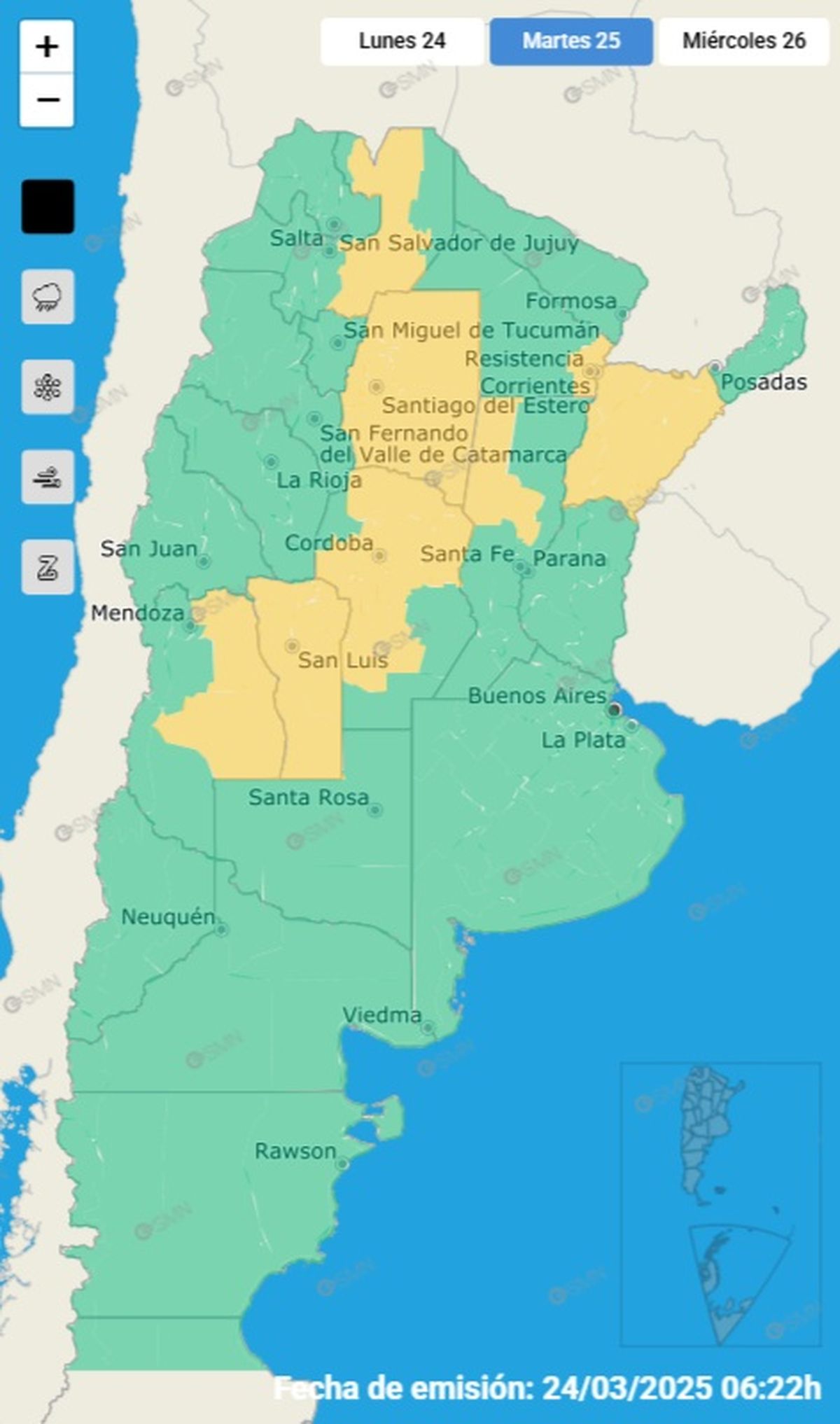 Varias provincias se ven afectadas Varias provincias se ven afectadas