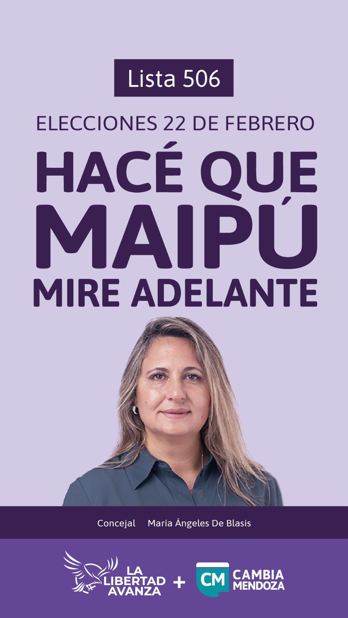 De Blasis, uno de los rostros de la campaña en Maipú. De Blasis, uno de los rostros de la campaña en Maipú.