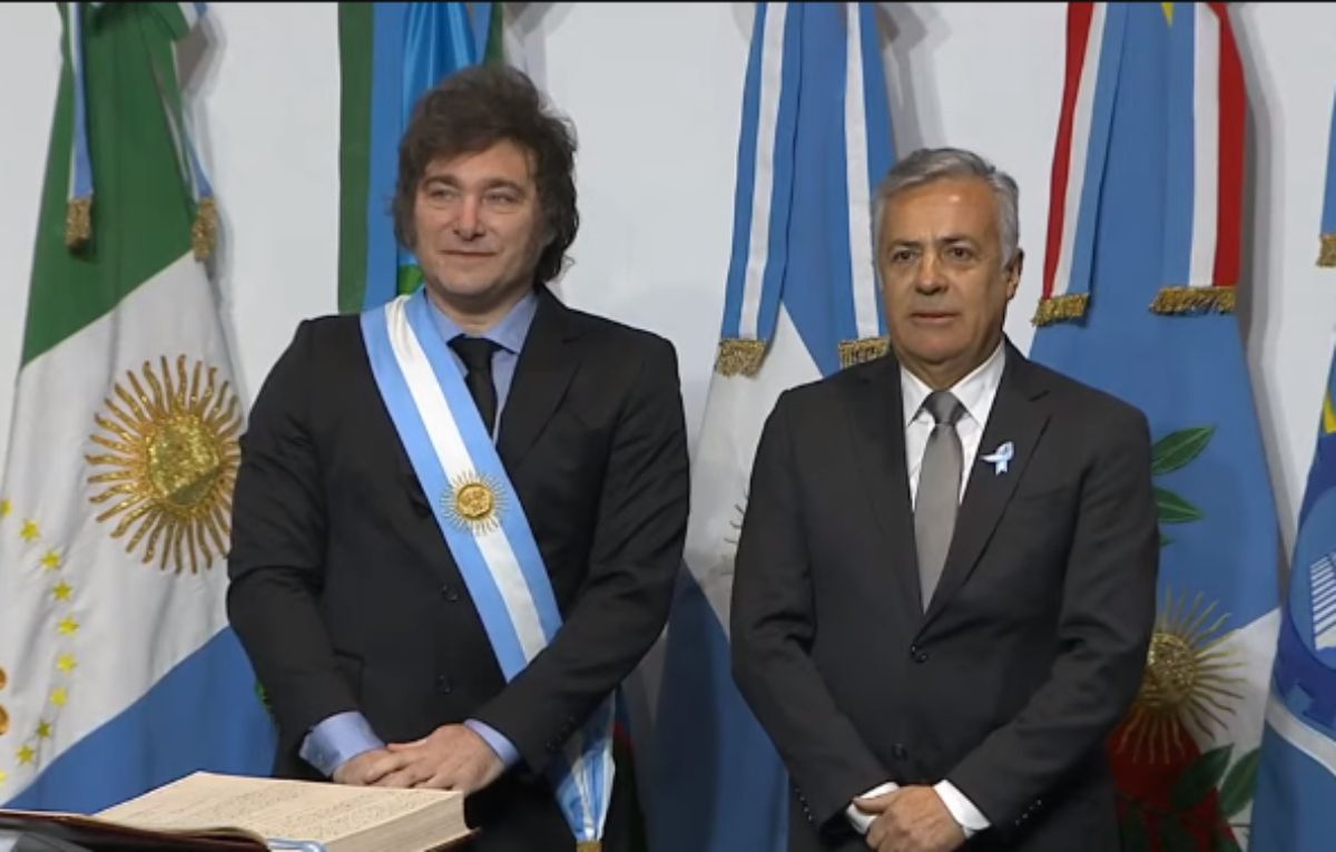 El presidente Javier Milei y el gobernador Alfredo Cornejo.