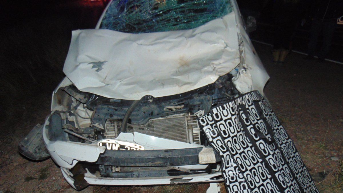 Uno de los vehículos que protagonizó el accidente en Luján de Cuyo.