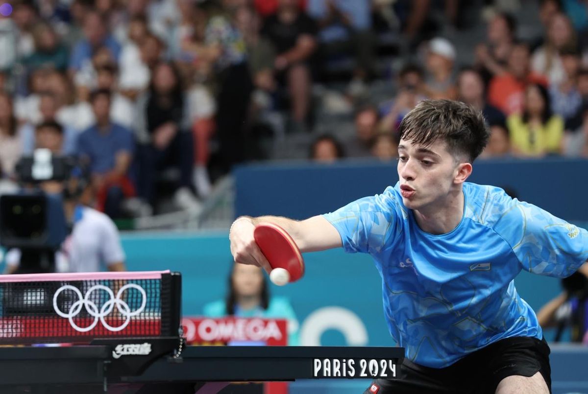 Santi Lorenzo fue el único argentino en tenis de mesa.